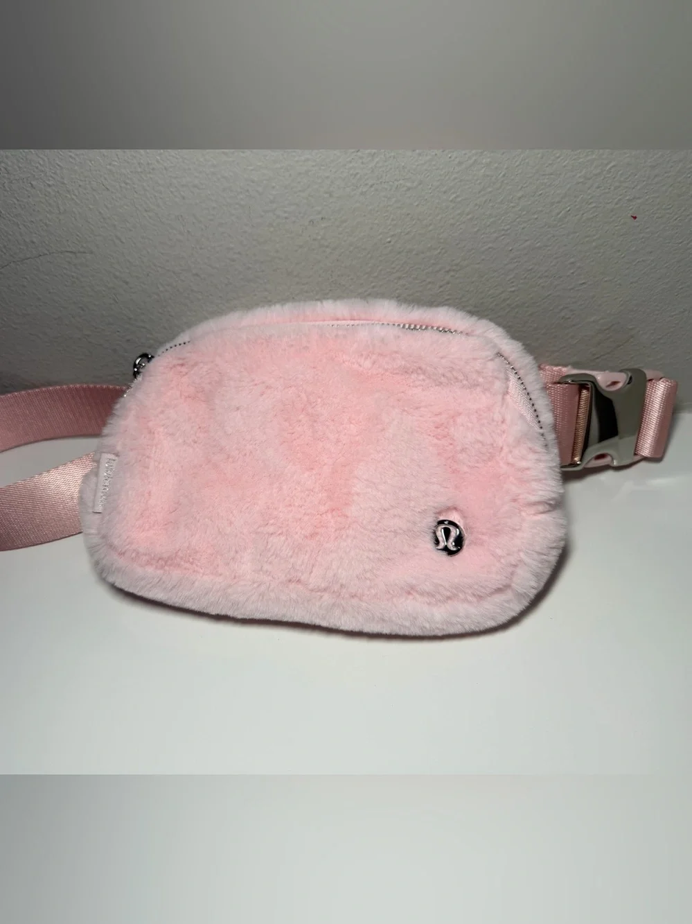 lululemon athletica | Bags | Lululemon Athletica Light Pink Fauxfur Belt  Bagcrossbody Bag | Poshmark